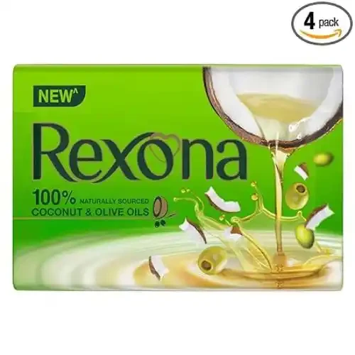 REXONA COCONUT & OLIVE OILS SOAP 100G PK4