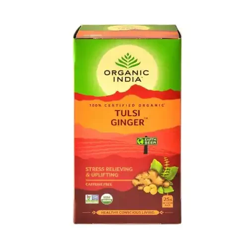 ORGANIC INDIA TULSI GINGER TEA BAGS 25 U