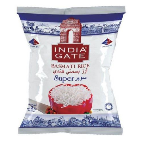 INDIA GATE BASMATI RICE SUPER 2 KGINDIA GATE BASMATI RICE SUPER 2 KG