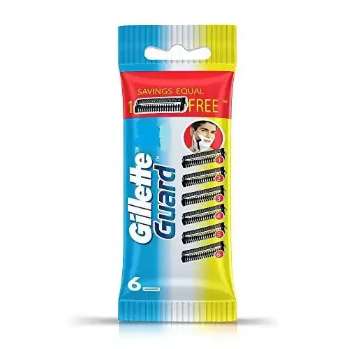 GILLETTE GUARD RAZOR + 6 CARTRIDGE