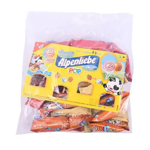 ALPENLIEBE POP ASSORTED FLAVOUR LOLLIPOP 48 U POUCH 384 G