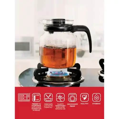 BOROSIL CARAFE STRAINER IN LID BLACK 650 ML