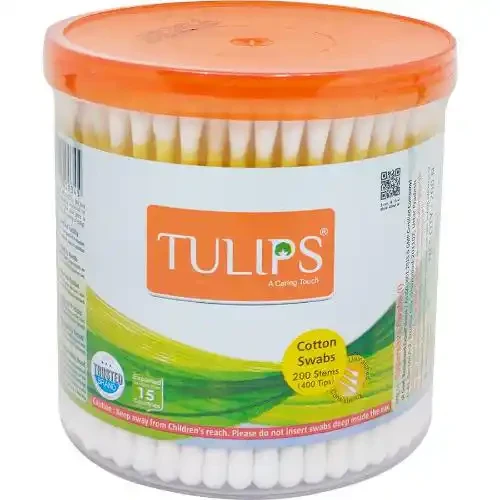 TULIPS COTTON BUDS 200 U JAR