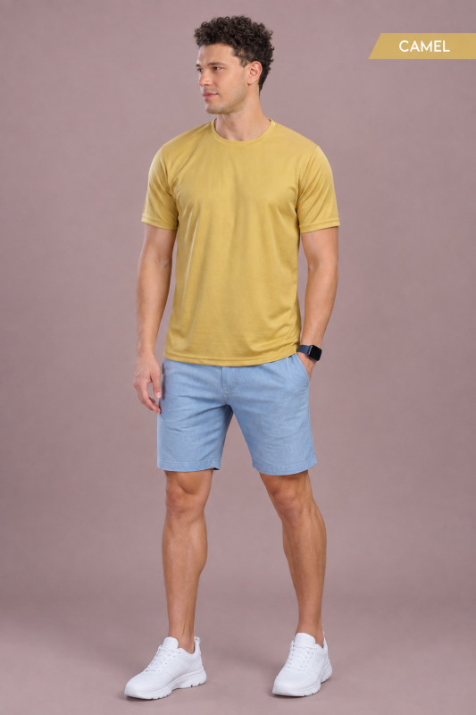 Men’s Camel Color Casual T-Shirt