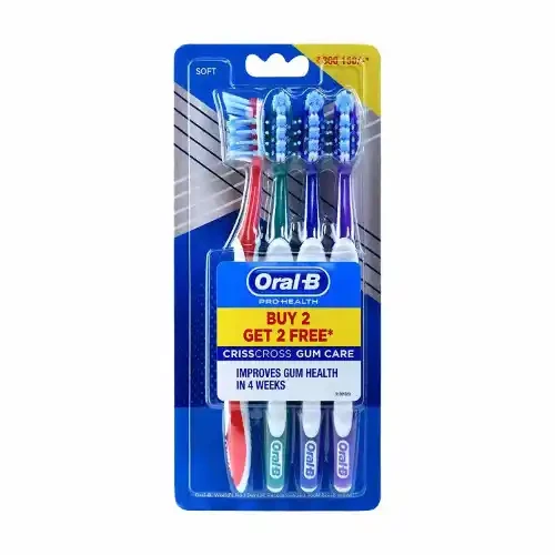ORAL B CRISS CROSS GUM CARE TOOTHBRUSH MEDIUM B2 G2 (2+2)