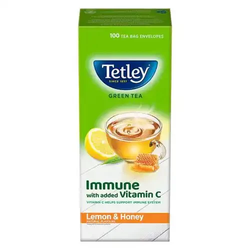 TATA TETLEY GREEN LEMON HONEY TEA BAG 100 U