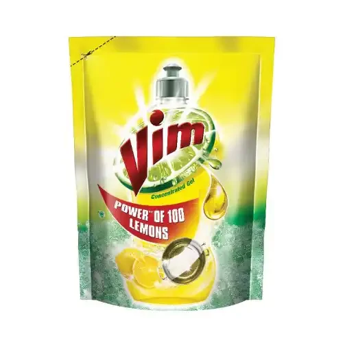 VIM DROP LEMON LIQUID DISHWASH ACTIVE GEL POUCH 500 ML