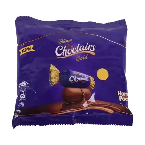 CADBURY CHOCLAIRS GOLD CHOCOLATE CANDY 25 U 140 G