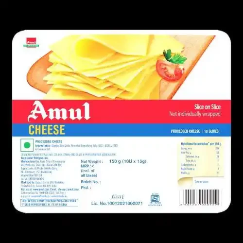 AMUL CHEESE SLICE ON SLICE 150 G