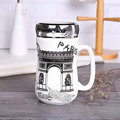 CERAMIC MUG WITH LID