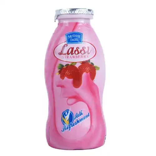 MOTHER DAIRY STRAWBERRY LASSI 180 ML BOTTLE