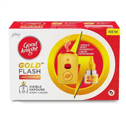 GOOD KNIGHT GOLD FLASH COMBI PACK 1 MACHINE + 1 REFILL 45 ML
