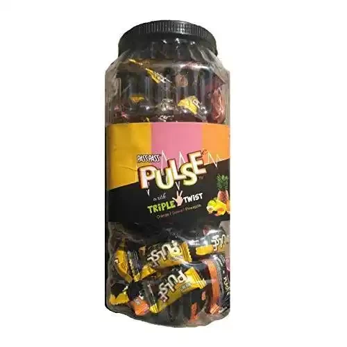 PULSE TRIPLETWIST ASSORTED FLAVOUR CANDY JAR 680 G