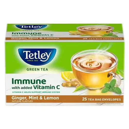 TATA TETLEY GREEN GINGER MINT LEMON TEA BAG 25 U