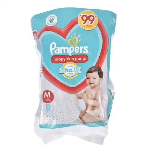 PAMPERS BABY PANTS MEDIUM 8 S