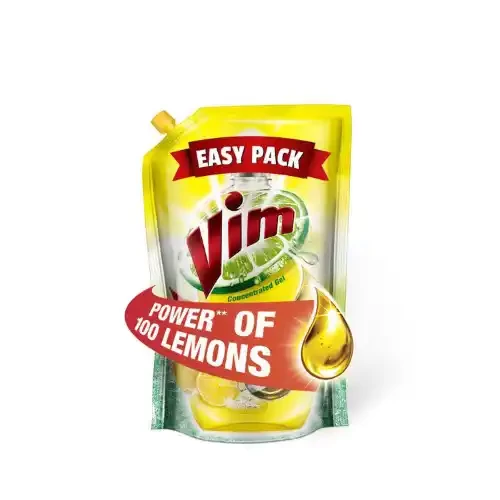 VIM DROP LEMON LIQUID DISHWASH ACTIVE GEL 140 ML