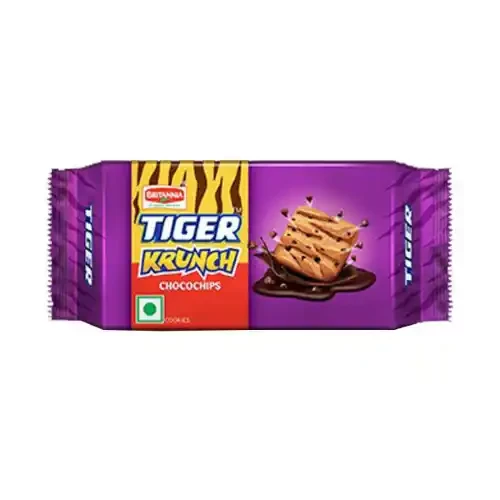 BRITANNIA TIGER KRUNCH CHOCO CHIP COOKIES 31 G (27 G + 4 G) PK12BRITANNIA TIGER KRUNCH CHOCO CHIP COOKIES 31 G (27 G + 4 G) PK12BRITANNIA TIGER KRUNCH CHOCO CHIP COOKIES 31 G (27 G + 4 G) PK12
