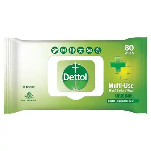 DETTOL ORIGINAL MULTIUSE SKIN & SURFACE WIPES 80U