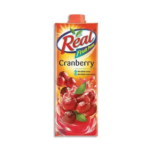 REAL CRANBERRY JUICE 1 L PK12