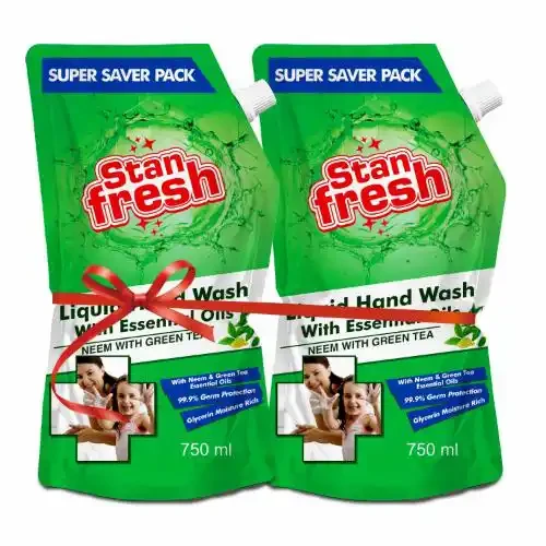 STANFRESH HANDWASH NEEM 750 ML + 750 ML COMBI POUCH