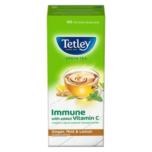 TATA TETLEY GREEN GINGER MINT LEMON TEA BAG 100 U