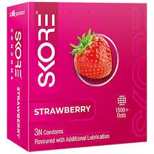 SKORE CONDOMS STRAWBERRY 3S