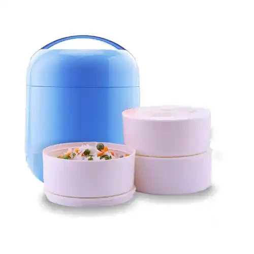 OLIVEWARE BELLA LUNCH BOX WITH PLASTIC THREE CONTAINERS