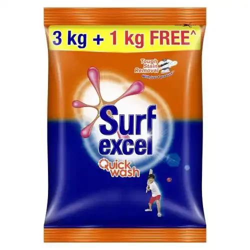 SURF EXCEL QUICK WASH DETERGENT WASHING POWDER (3+1 KG) 4 KG