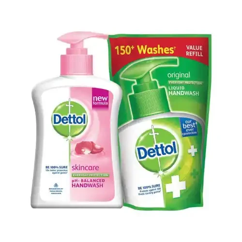 DETTOL SKIN CARE HANDWASH 200 ML + REFILL POUCH 175 ML