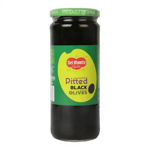 DEL MONTE BLACK PITTED OLIVES 450 G